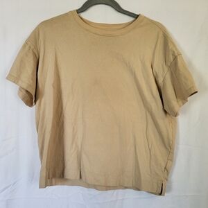 Old Navy Women's Tan T Shirt Large UWOT